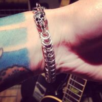 mens double skull bracelet jesse wainwright