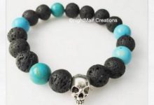 lava rock turquoise skull nightMair Creations