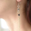 skull silver chain earrings nightmair creations