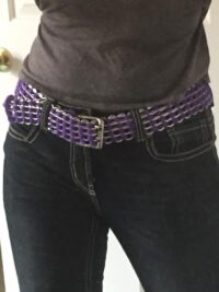 ladies purple beer tab belt nightmair creations