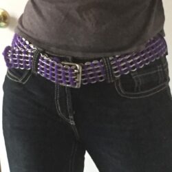 ladies purple beer tab belt nightmair creations