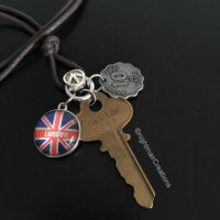 Union Jack key pendant nightMair Creations