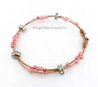 nightmair creations guitar string bracelet pink rhinestone