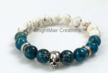 nightmair creations sodalite skull bracelet unisex