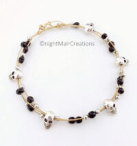 ladies skulls guitar string bracelet nightmair creative