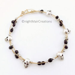 ladies skulls guitar string bracelet nightmair creative