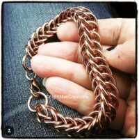 mens super chunky copper bracelet nightmair creations