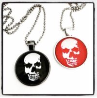 skulls pendants black red nightMair Creations