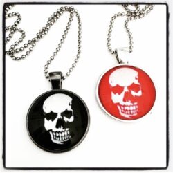 skulls pendants black red nightMair Creations