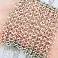 nightMair Creations fine mesh chainmaille cuff bracelet