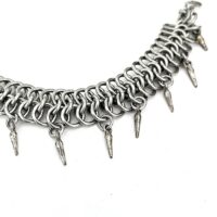 unisex silver spike bracelet nightmair creations