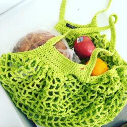 French market bag lime green nightmair creations