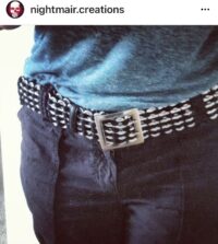 unisex beer tab belt nightmair creations black