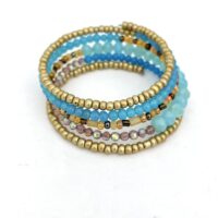 nightmair creations golds blues wrap bracelet