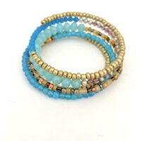 nightmair creations golds blues wrap bracelet