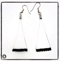 black string earrings