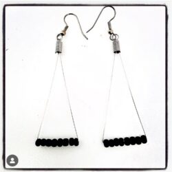 black string earrings