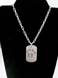 nghtmair creations dog tag cross pendant