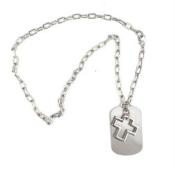 nghtmair creations dog tag cross pendant