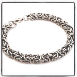 Byzantine handcrafted stainless steel chain bracelet unisex